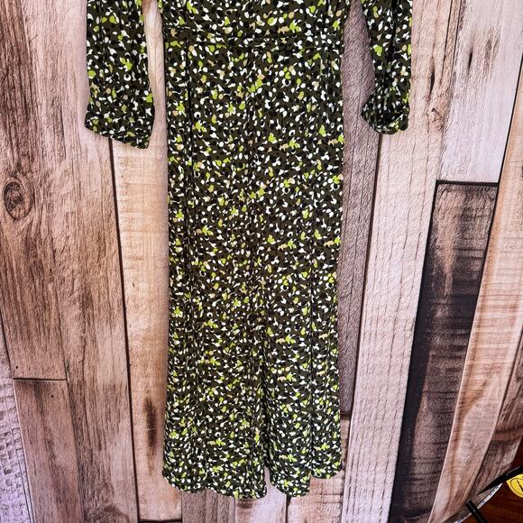 Chico’s Maxi Shirt Dress Pebble Pattern Green Mature Classic Versatile NWT XL/16 - Picture 4 of 9